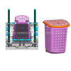 Plastic Wheeled Shopping Basket With Handle Injection Mould