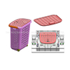 Plastic Wheeled Shopping Basket With Handle Injection Mould