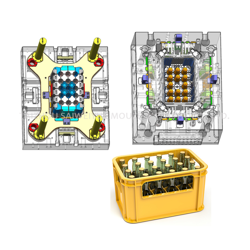 Stackable Plastic Bottle Containing Crate Milk Transport Box Injection Mould